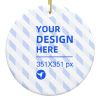 Home Decor Christmas Ceramic Round Pendant