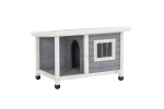 Dog House Outdoor with Balcony; Durable and Thicken Panel; Waterproof Roof; Small Dog House