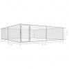 Outdoor Dog Kennel Galvanized Steel 13.1'x13.1'x3.3'