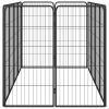 12-Panel Dog Playpen Black 19.7"x39.4" Powder-coated Steel