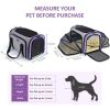 Cat Carrier TSA Airline Approved with Ventilation for Small Medium Cats Dogs Puppies with Big Space 5 Mesh Windows 4 Open Doors - Purple