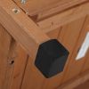 Modern Wooden Rabbit Cat Dog Hutch;  Indoor/Outdoor Retreat House with Openable Roof for Small Pets;  Weatherproof;  Bright Orange