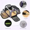 Cat Carrier TSA Airline Approved with Ventilation for Small Medium Cats Dogs Puppies with Big Space 5 Mesh Windows 4 Open Doors - Purple