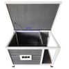 Outdoor Puppy Dog Kennel ; Waterproof Dog Cage; Wooden Dog House with Porch Deck