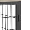 Furniture Style Wood Dog Crate End Table with Storage Console(Grey; 19.69''w x 22.83''d x 26.97''h)