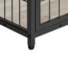 Furniture Style Wood Dog Crate End Table with Storage Console(Grey; 19.69''w x 22.83''d x 26.97''h)
