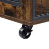 JHX Furniture Dog Cage Crate with Double Doors(Rustic Brown; 38.58''W*25.2''D*27.17''H)