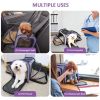 Cat Carrier TSA Airline Approved with Ventilation for Small Medium Cats Dogs Puppies with Big Space 5 Mesh Windows 4 Open Doors - Purple