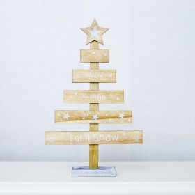 Creative Painted Letter Christmas Tree Ornaments (Color: yellow)