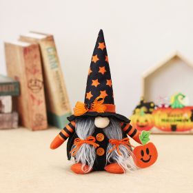 Cartoon Forest Man Doll Broom Ornament (Color: orange)