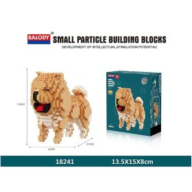 Cartoon Simulation Pet Dog Building Blocks Mini Dachshund Poodle Doberman Model Children's Toy Gift Dog Pet Building Blocks (Color: 18241)