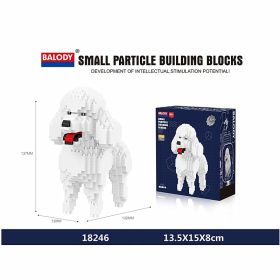 Cartoon Simulation Pet Dog Building Blocks Mini Dachshund Poodle Doberman Model Children's Toy Gift Dog Pet Building Blocks (Color: 18246)