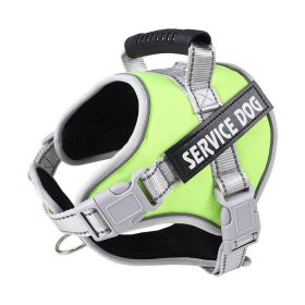 No Pull Service Dog Vest Harness For Dog & Cat; Breathable Soft Dog Vest Harness For Outdoor Walking (Color: green)