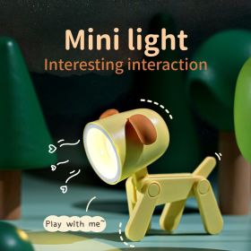Mini Cute Animal Pet Dogs Designer Led Night Light Table Lamp Kids Toys Gifts For Christmas (Color: beige)