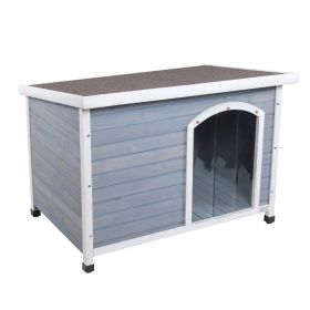 Wooden Dog Houses Weatherproof for Large Dog (Color: as Pic)