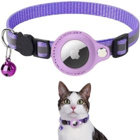 Pet GPS Finder Luminous Protective Case For Apple Air Tag Tracker Case 1 Pcs (Color: purple)