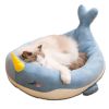 Cartoon Animals Shape Cute  Duck Cat Bed With Summer Mat Round Cat House Kennel Cushion Four Seasons Universal