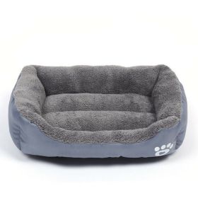House Pet Soft Warm Kennel Dog Mat Blanke (Color: gray)