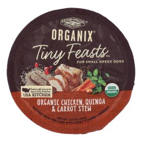 Castor & Pollux Wet Dog Food Organix Tiny Feasts Chicken Quinoa & Carrot Stew - Case of 12 - 3.5 OZ (SKU: 2111441)
