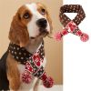 Christmas Knitted Elk Striped Fur Ball Pet Scarf Cat Dog Scarf Teddy Scarf