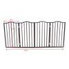 Pet Gate â€“ Dog Gate for Doorways;  Stairs or House â€“ Freestanding;  Folding ;  Dark brown; Arc Wooden